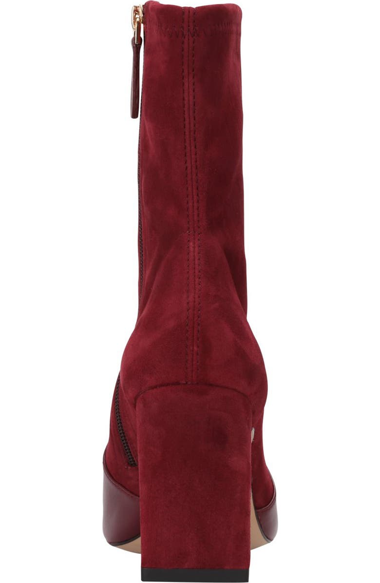 BOSS Safra Pointed Toe Bootie, Main, color, Dark Red