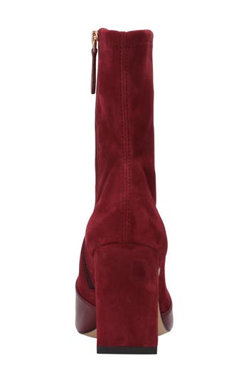 Hugo Boss Boss Safra Pointed Toe Bootie In Red