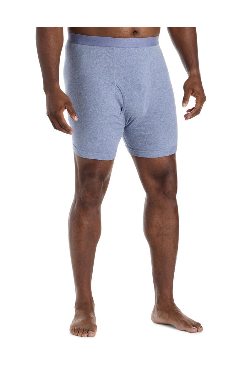 Harbor Bay by DXL Big & Tall 3-pk Solid Boxer Briefs, Alternate, color, Bleached Denim
