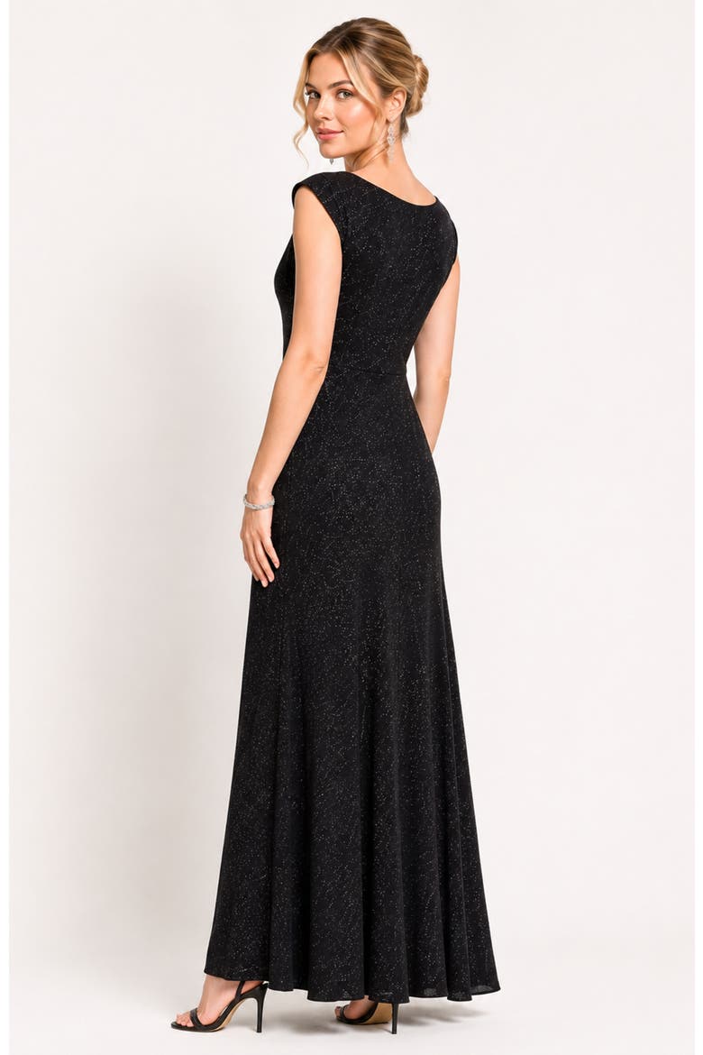 Cruise Cowl Neck Maxi Dress, Alternate, color, Glitter Black