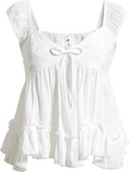BP. Cap Sleeve Cotton Babydoll Top