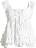 BP. Cap Sleeve Cotton Babydoll Top