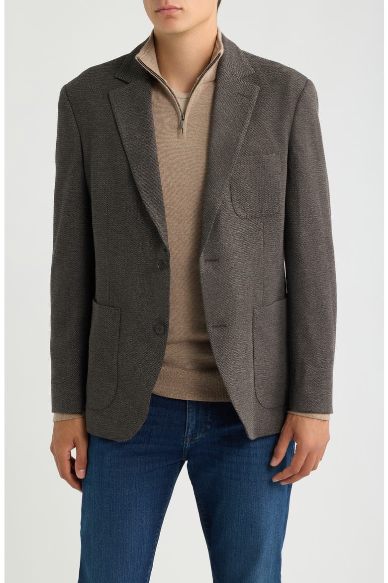 Henrik Knit Sport Coat, Main, color, BROWN SEDEA