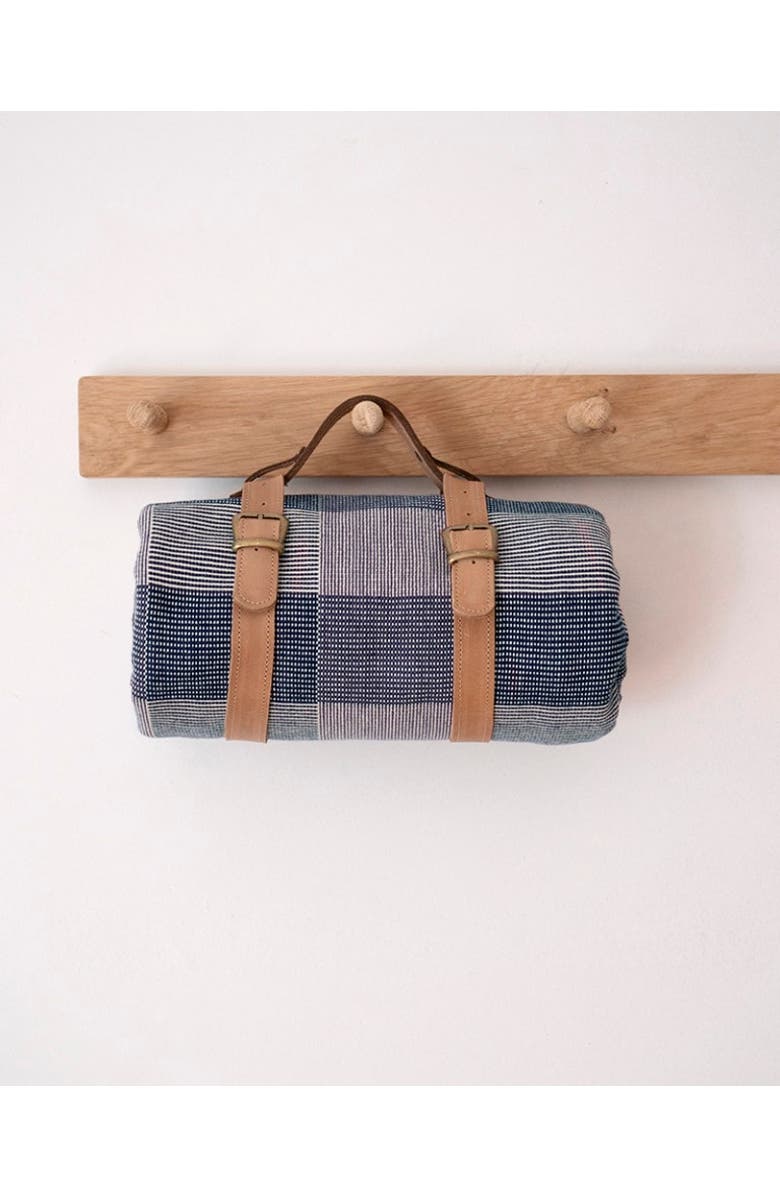 Mungo Picnic Blanket Cotton Rib Weave, Main, color, Plum