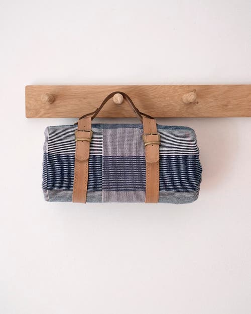 Mungo Picnic Blanket Cotton Rib Weave In Plum