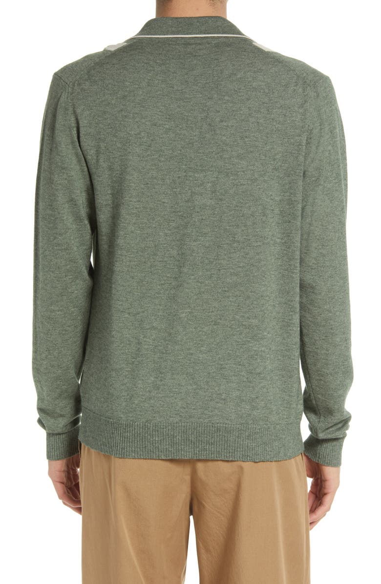 Wood Wood Cooper Stripe Merino Wool Polo Sweater, Alternate, color, 