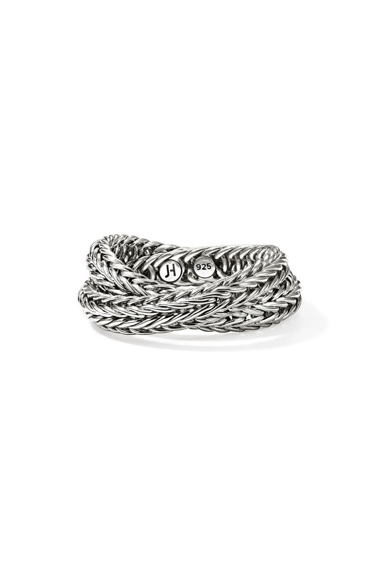 Icon Chevron Crossover Ring, 4.5mm, Main, color, SILVER