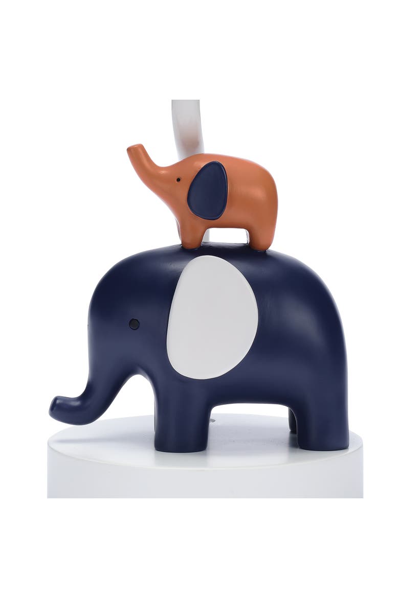 Playful Elephant Nursery Lamp with Shade and Light Bulb, Alternate, color, Blue