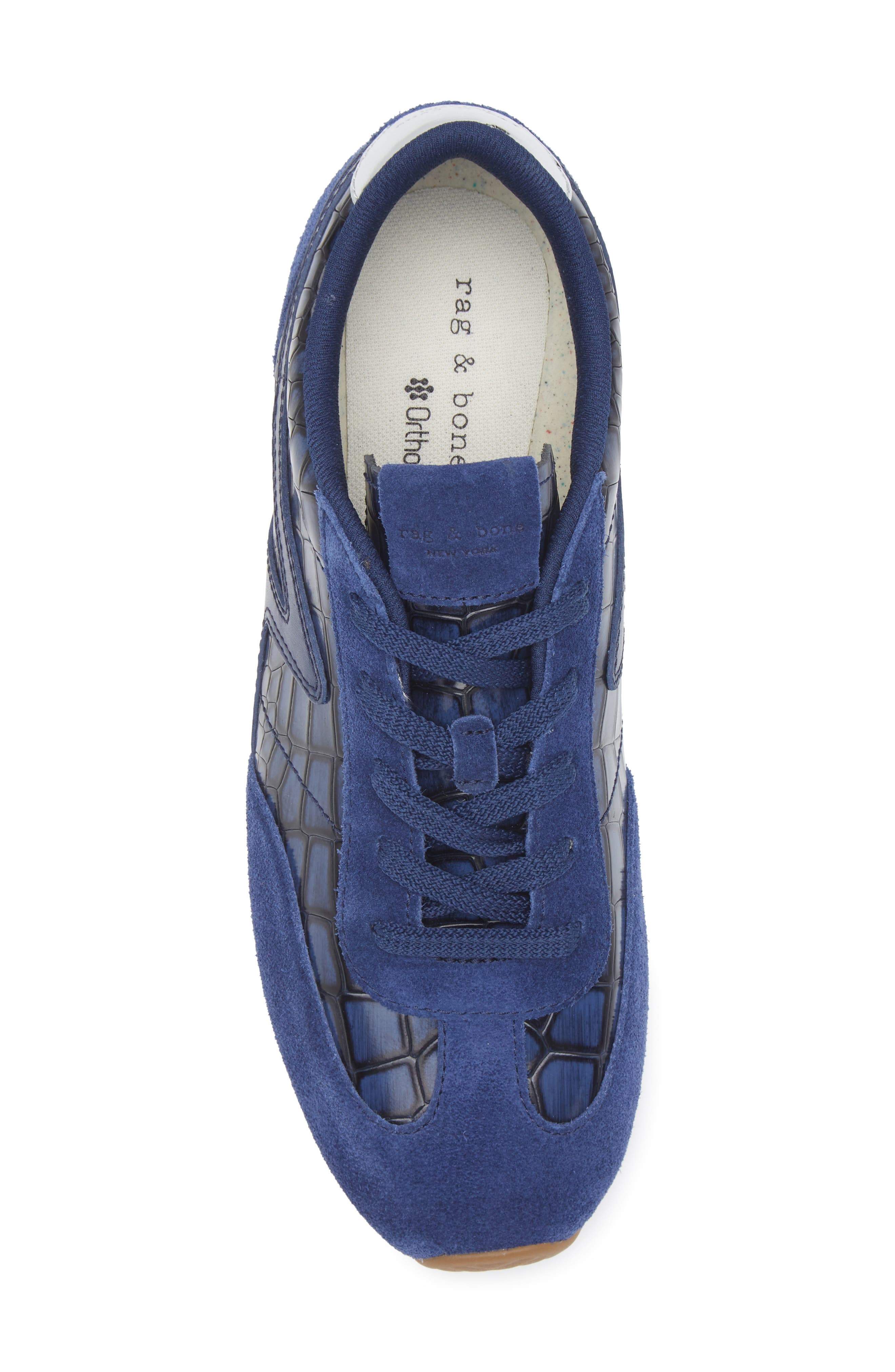 rag & bone Retro Runner Slim Ultra Sneaker, Alternate, color, Indigo Croc