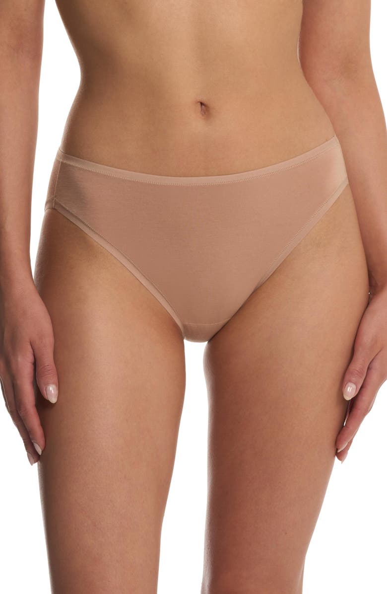Natori Bliss Bare Cotton Bikini, Main, color, Buff