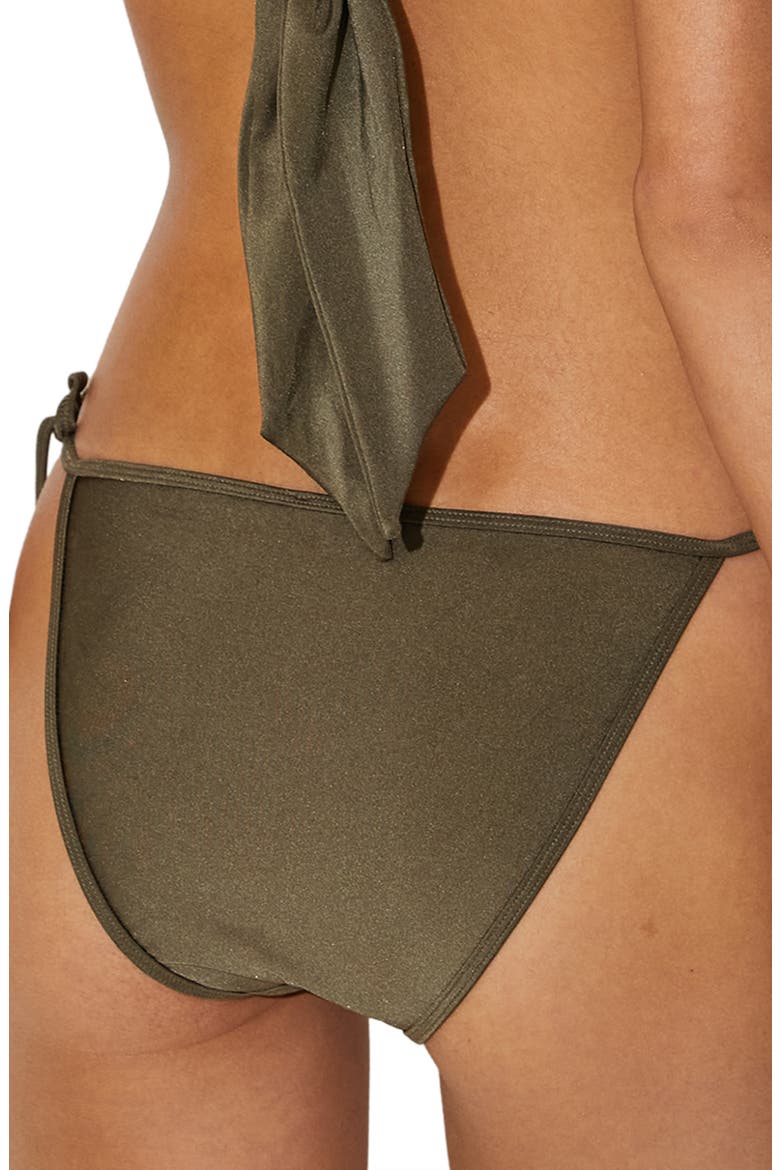Hennel Side Tie Bikini Bottoms, Alternate, color, KHAKI GREEN