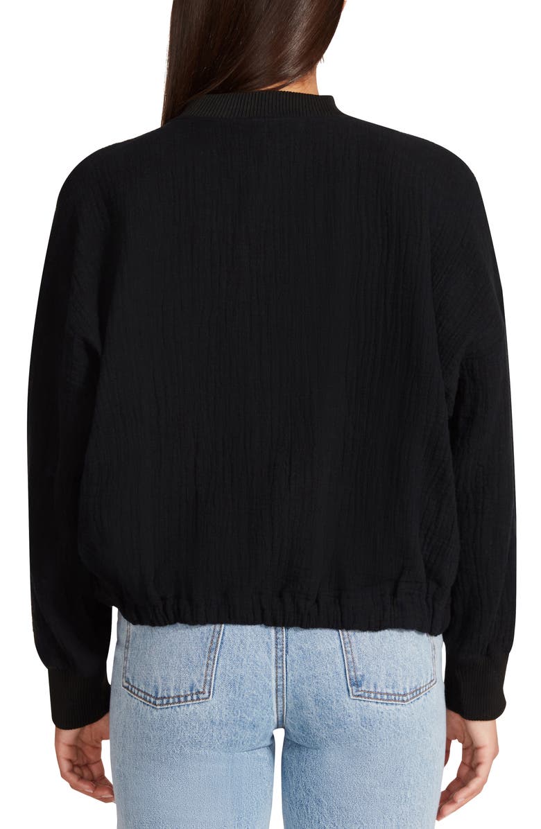 Steve Madden BB Dakota by Steve Madden Cotton Gauze Bomber Jacket, Alternate, color,