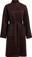 Eileen Fisher Belted Stand Collar Wool Coat