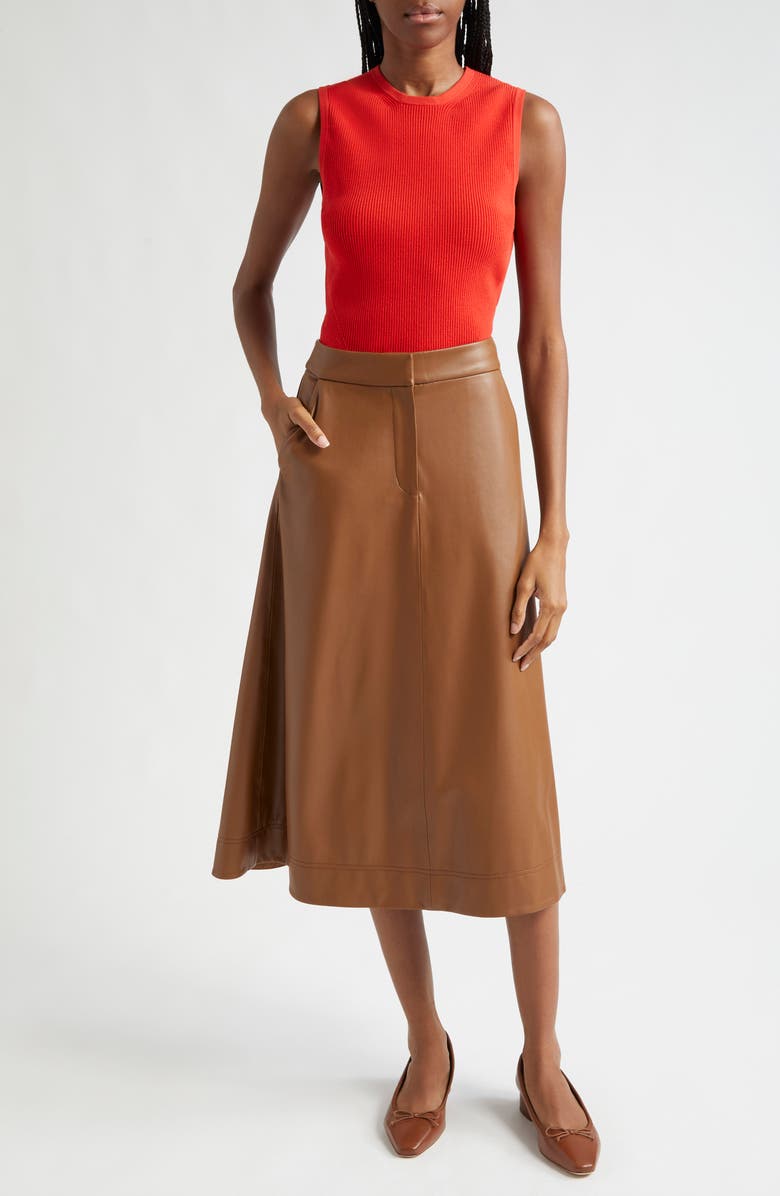 Veronica Beard Rib Sweater Tank, Alternate, color, Poppy