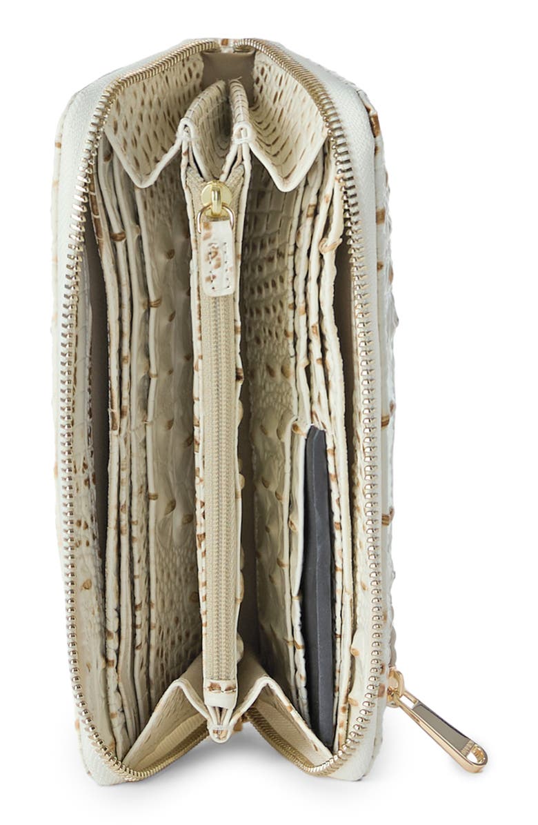 Brahmin Suri Croc Embossed Leather Wallet, Alternate, color,