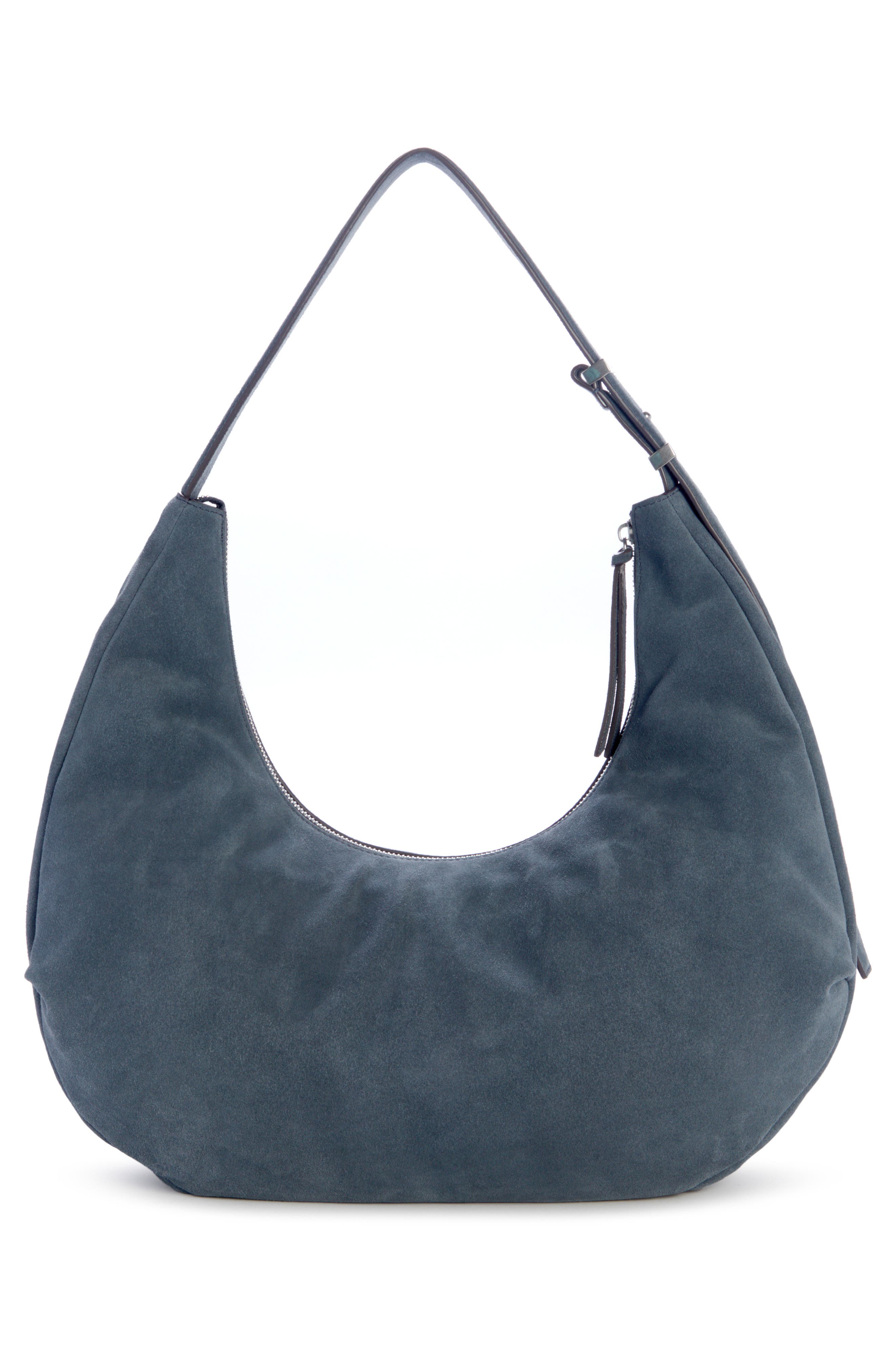 rag & bone Large Hudson Suede Hobo Bag, Alternate, color, Blue