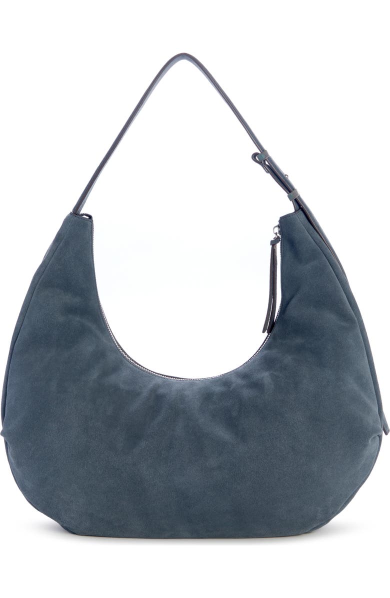 rag & bone Large Hudson Suede Hobo Bag, Alternate, color, Blue