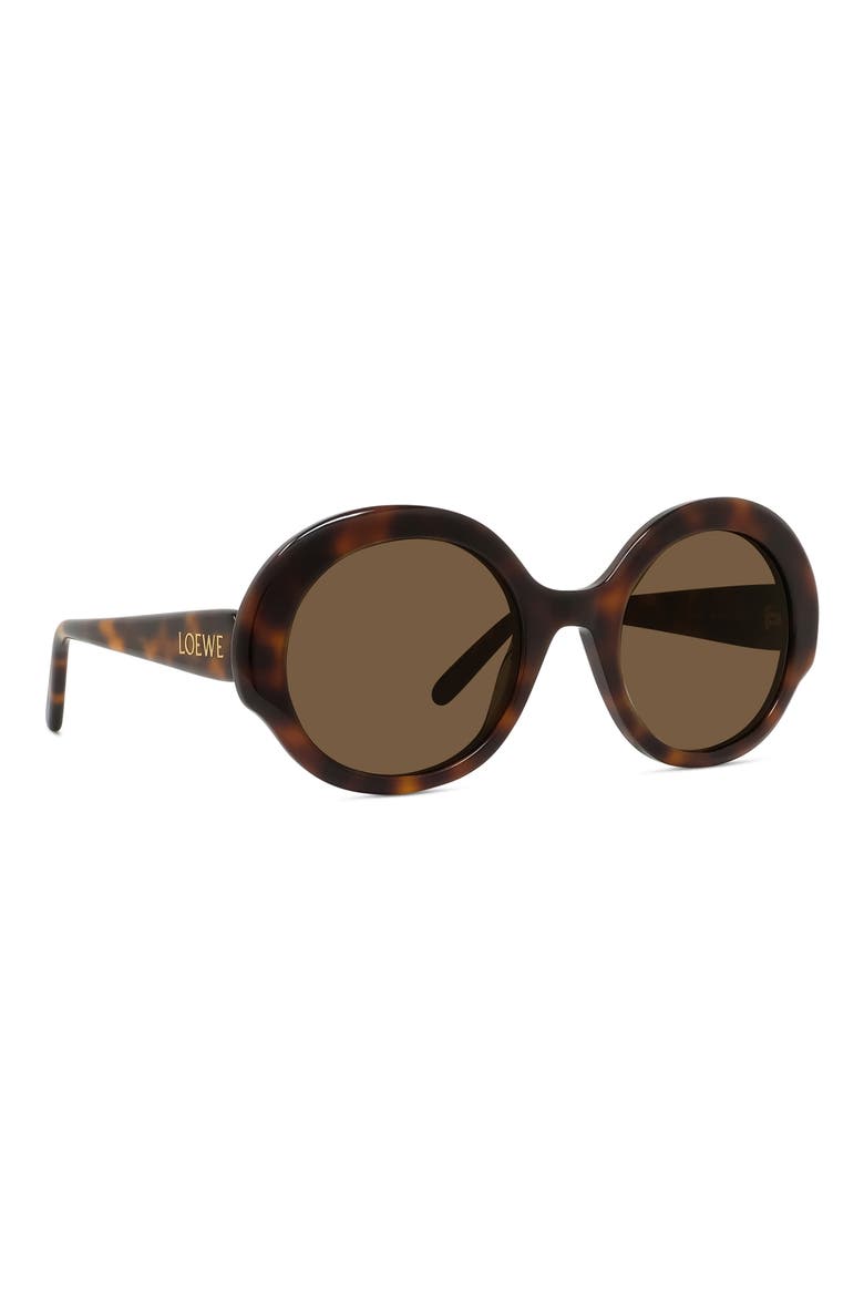 Thin 52mm Round Sunglasses, Alternate, color, DARK HAVANA / BROWN