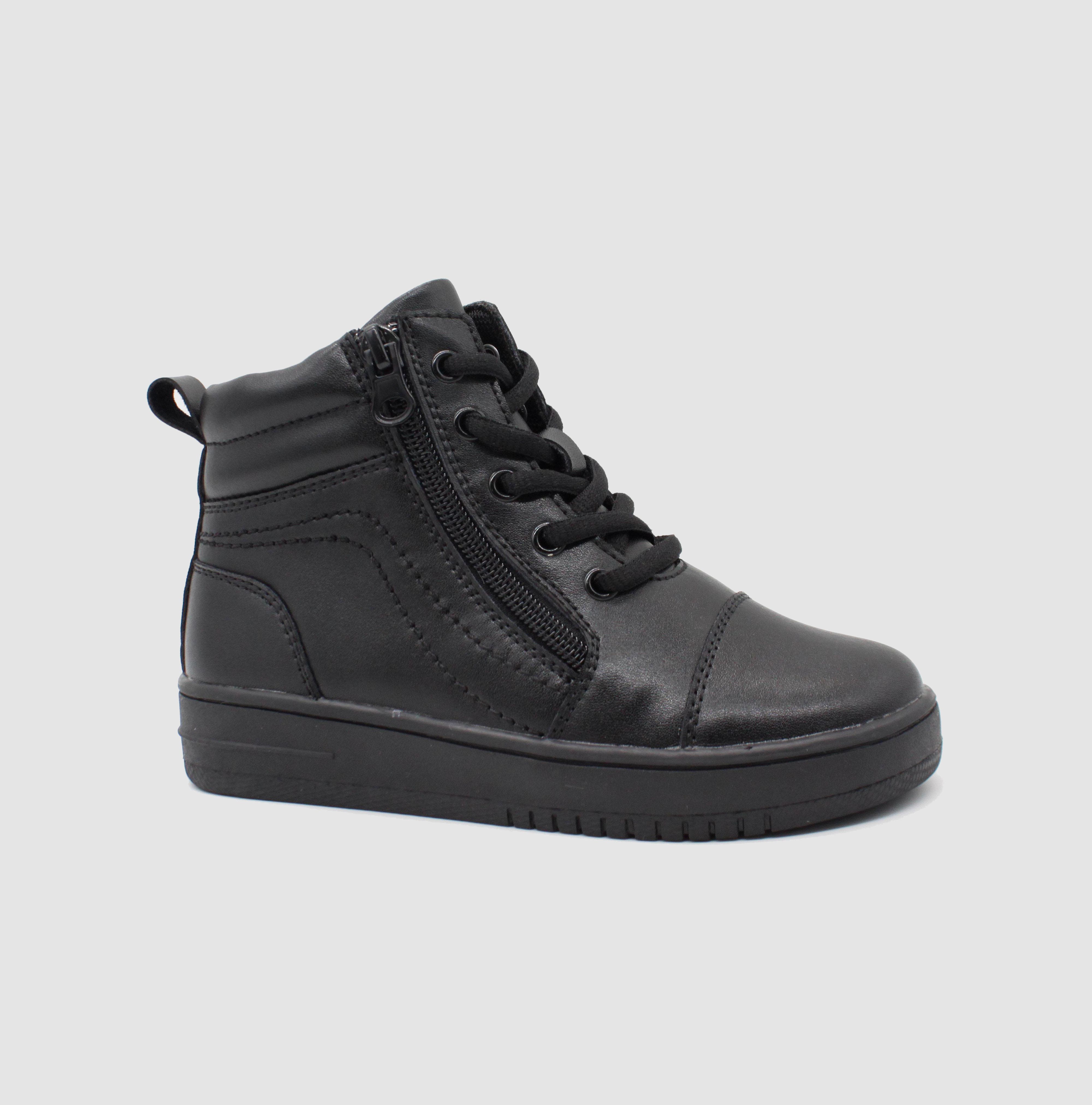 DrD Kids Footwear Rodeo sneaker, Main, color, Black Leather