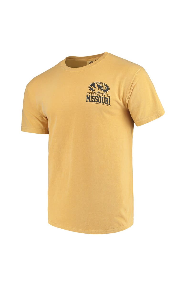 IMAGE ONE Men's Gold Missouri Tigers Comfort Colors Campus Icon T-Shirt, Alternate, color, 