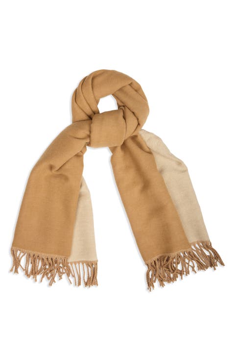 Two-Tone Reversible Fringe Scarf