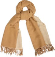 SAACHI Two-Tone Reversible Fringe Scarf