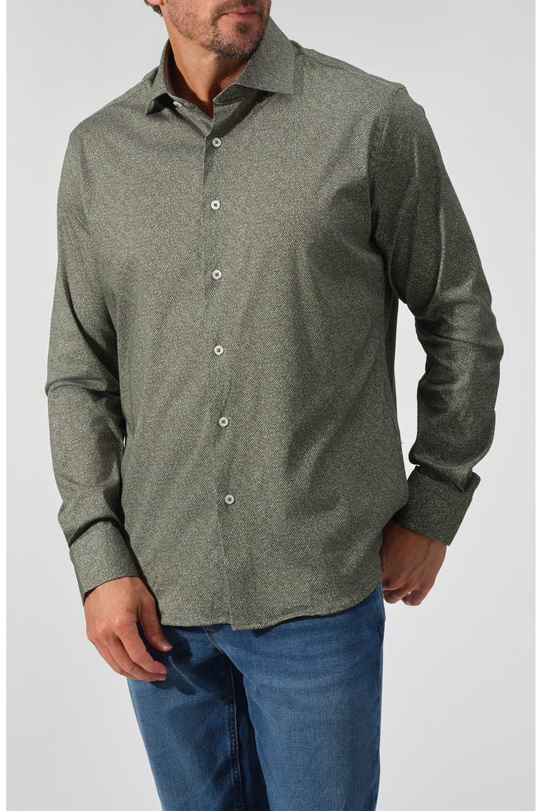 Dynamic Comfort Twill Look Jersey Shirt, Main, color, FOREST
