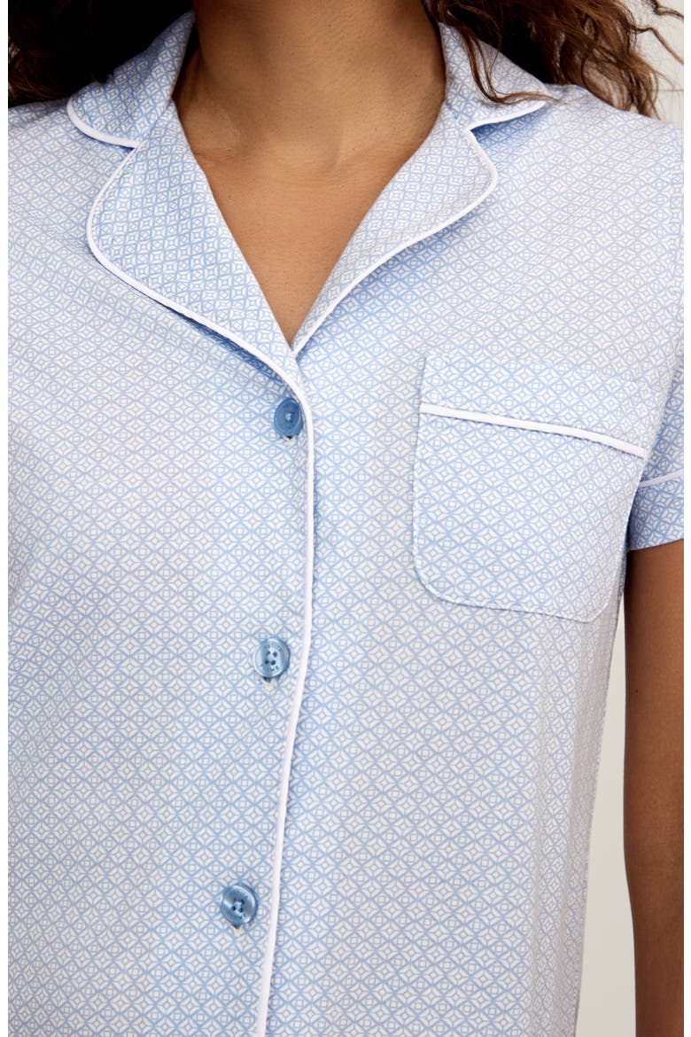 Classic Lightweight Pima Cotton Crop Pajamas, Alternate, color, BLUE