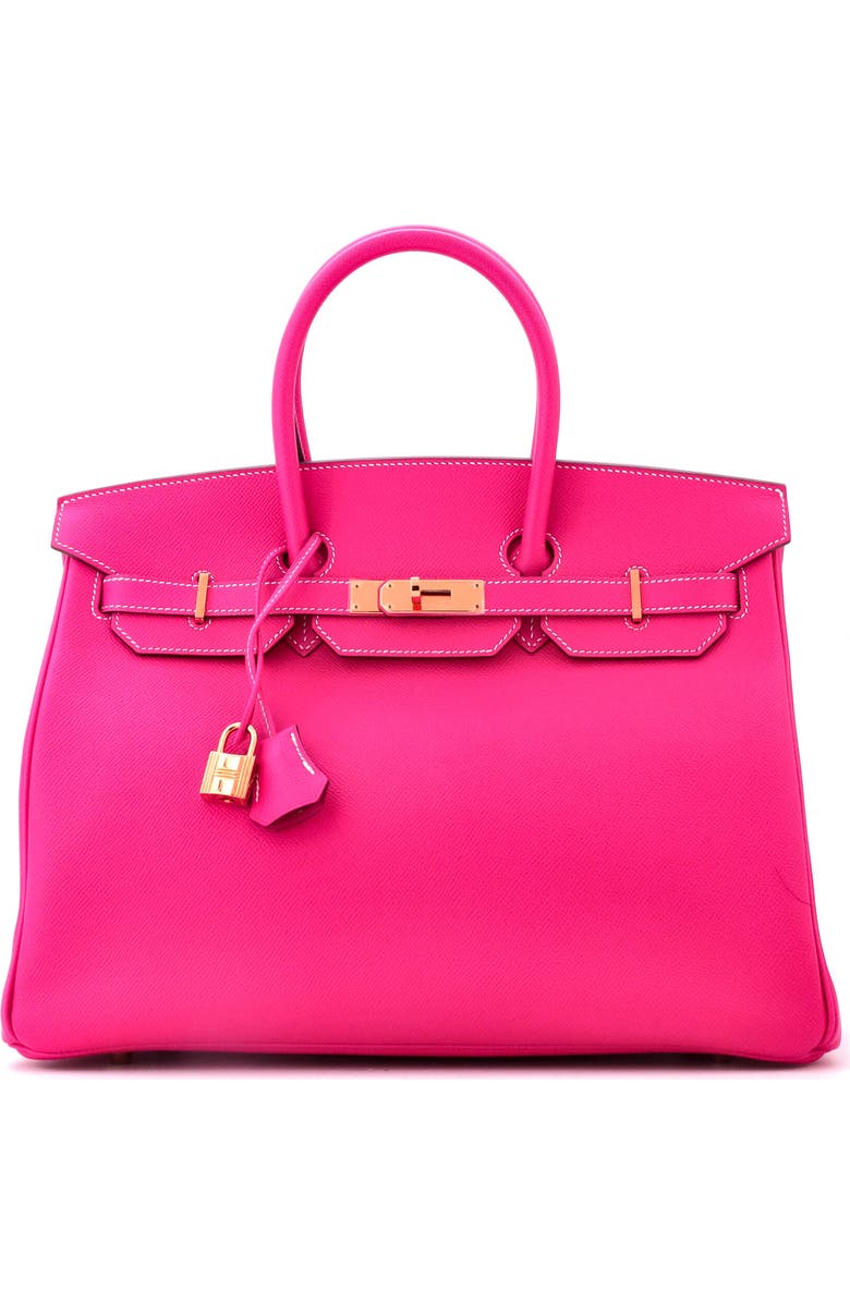 Pre-Owned Hermes Birkin Handbag Pink Epsom with Gold Hardware 35, Main, color, Rose Tyrien