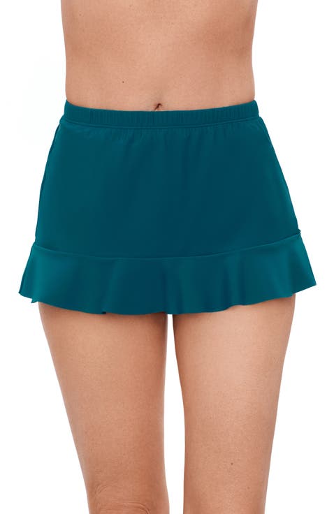 High Waist Slimming Ruffle Skirt Swimsuit Bottom