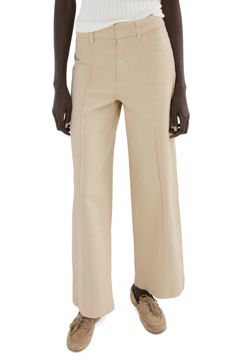 Seamed High Waist Wide Leg Jeans (Chocolate)