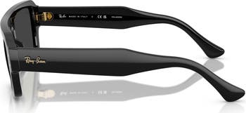 56mm Polarized Rectangular Sunglasses