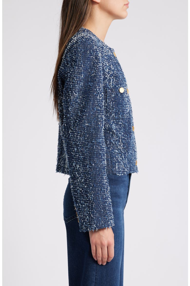 Denim Bouclé Jacket, Alternate, color, MAGIC