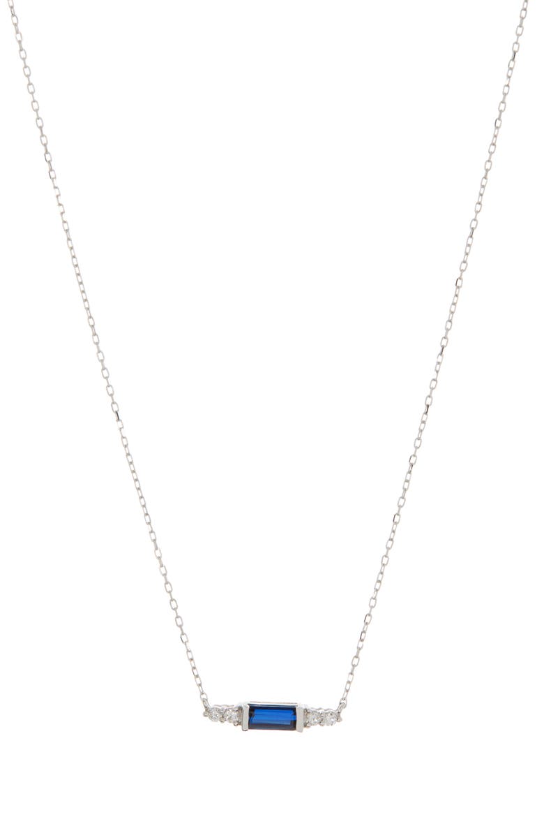 El Mar Sapphire & Diamond Pendant Necklace - 0.049ct. (Nordstrom Exclusive), Main, color, 18KW 5MIX0.304