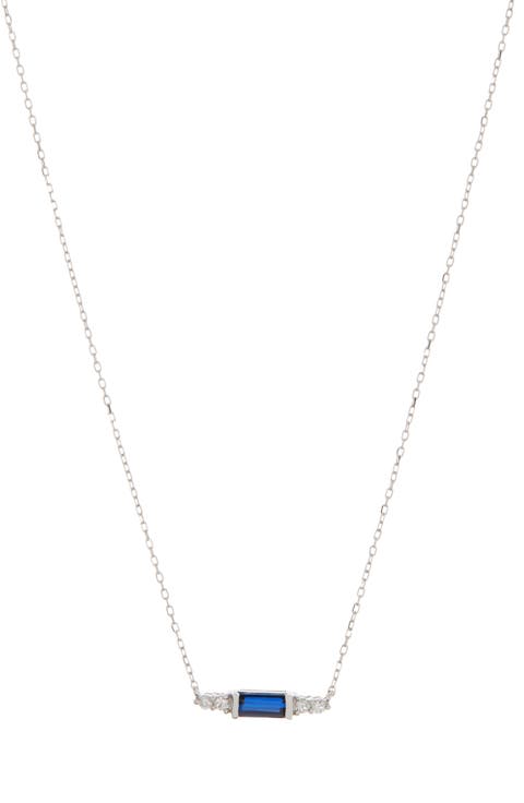 El Mar Sapphire & Diamond Pendant Necklace - 0.049ct. (Nordstrom Exclusive)