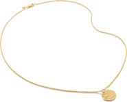 Monica Vinader Lab Created Diamond Engravable Pendant Necklace