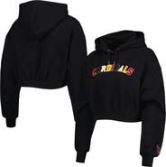 THE WILD COLLECTIVE Women's The Wild Collective Black Arizona Cardinals Cropped Pullover Hoodie
