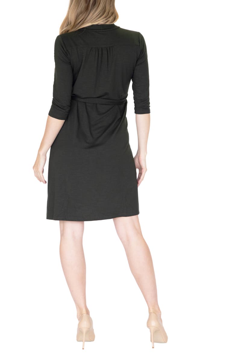 Angel Maternity Maternity/Nursing Wrap Dress, Alternate, color, Khaki