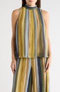 Adrianna Papell Plissé Sleeveless Top