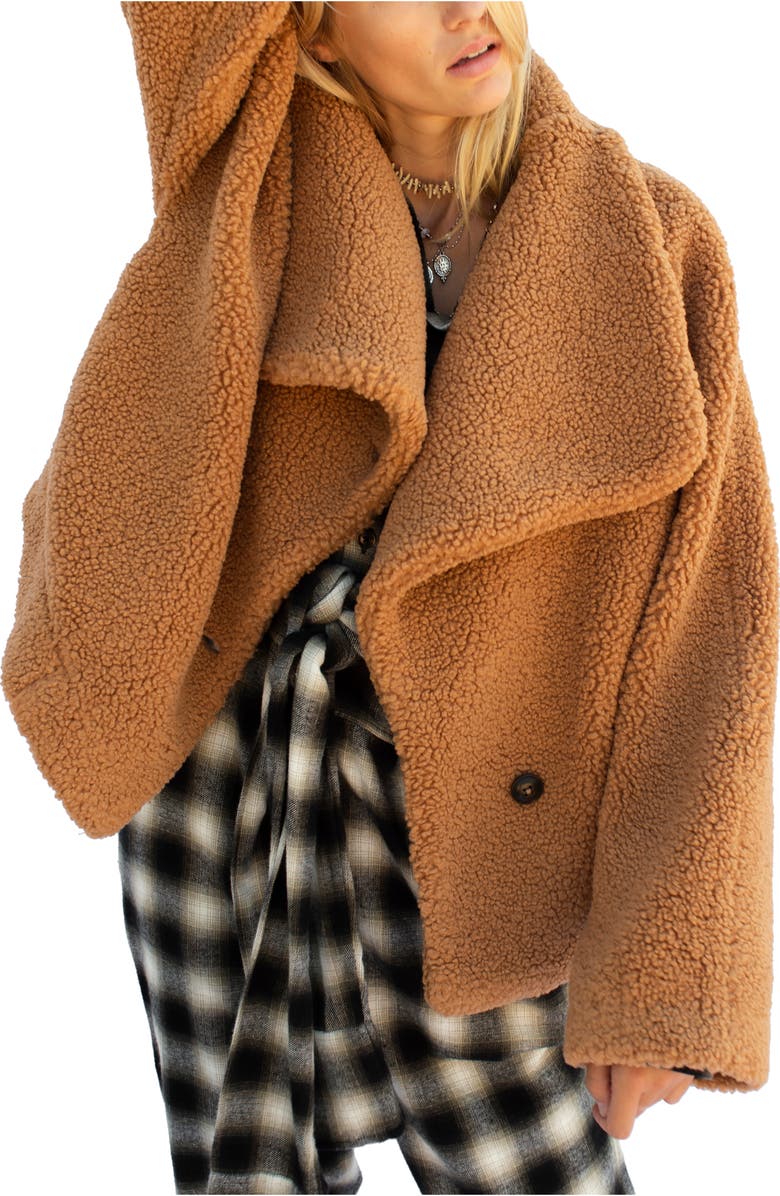 Free People Izzy Wrap Teddy Coat, Main, color, 