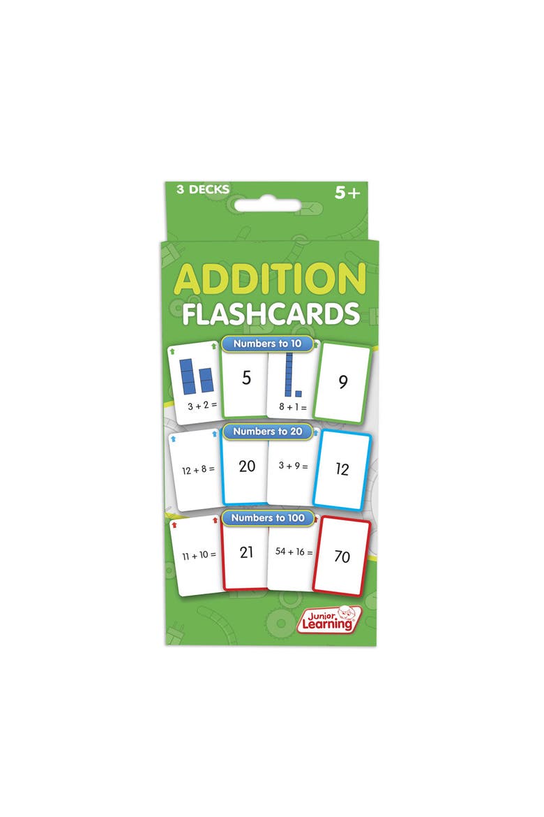 Addition Flashcards Medium, Alternate, color, Multicolored
