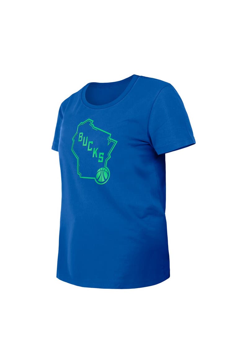Women's New Era Blue Milwaukee Bucks 2023/24 City Edition T-Shirt, Alternate, color, Blue