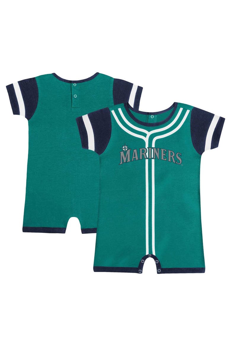 Infant Fanatics Branded Aqua Seattle Mariners Fast Pitch Romper, Main, color, Aqua
