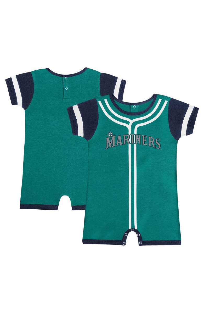 Outerstuff Infant Fanatics Branded Aqua Seattle Mariners Fast Pitch Romper, Main, color, 