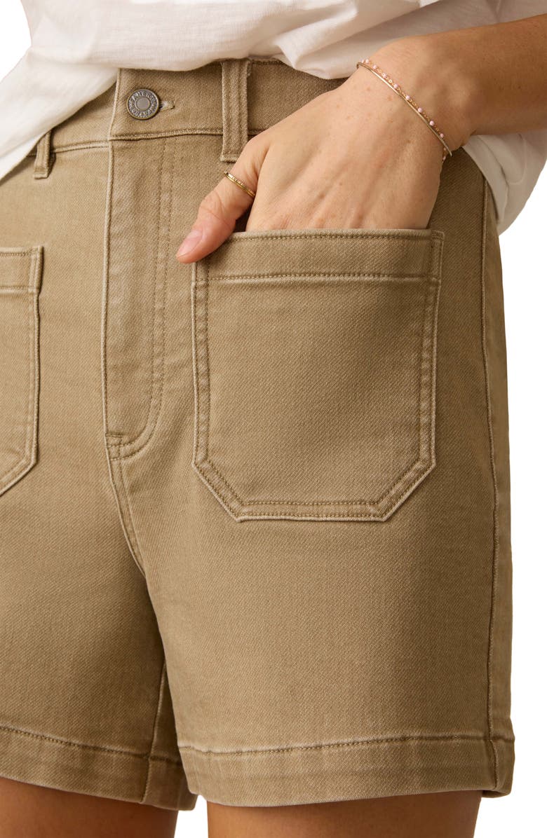 Faherty Stretch Terry Patch Pocket Shorts, Alternate, color, Desert Khaki