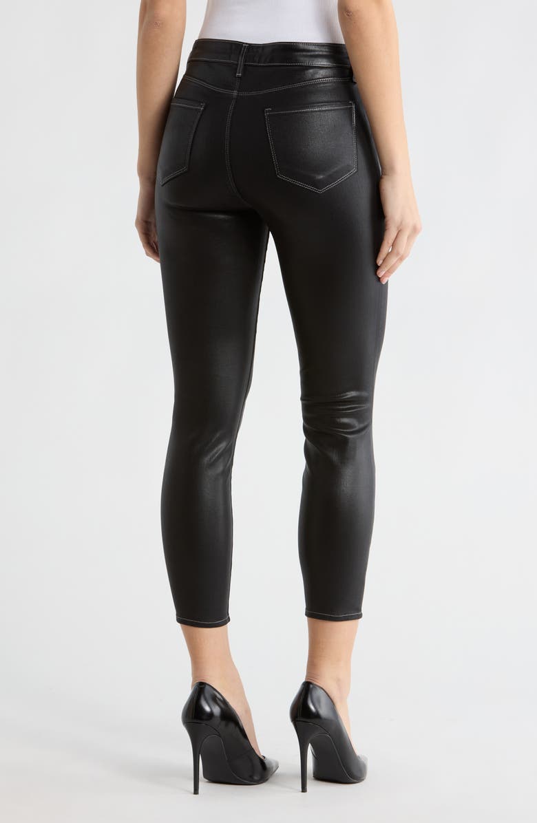 L'AGENCE Margot Coated Crop Jeans, Alternate, color, Noir/ Natural Con Coat