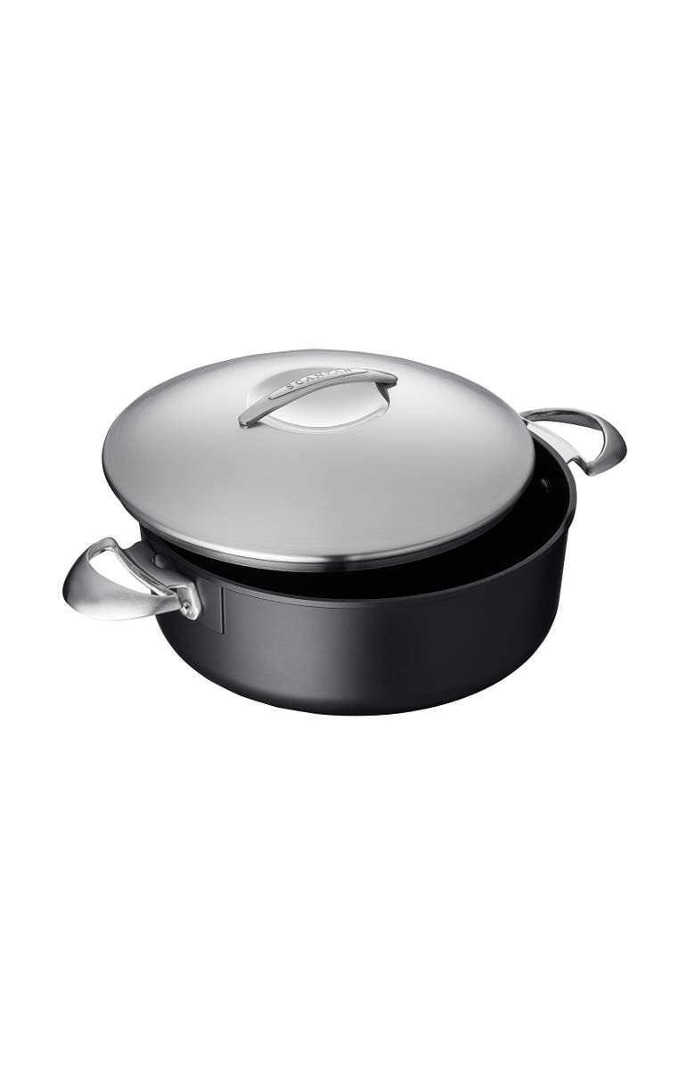 Scanpan Professional 4.5 Quart Low Sauce Pot, 10.25 Inch, Alternate, color, Black
