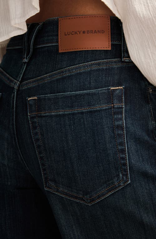 Lucky Brand Stevie High Waist Front Seams Wide Leg Jeans In Blue