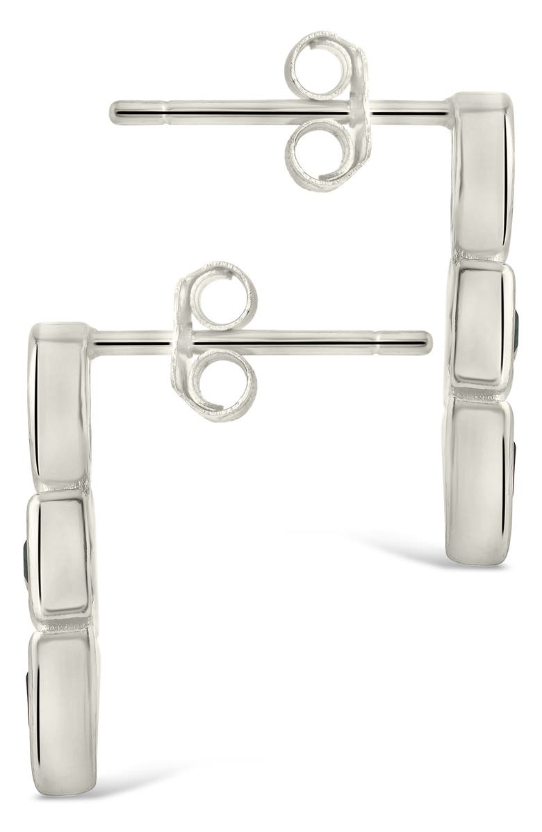 Sterling Forever Lana Opal & Cubic Zirconia Stud Earrings, Alternate, color, Silver