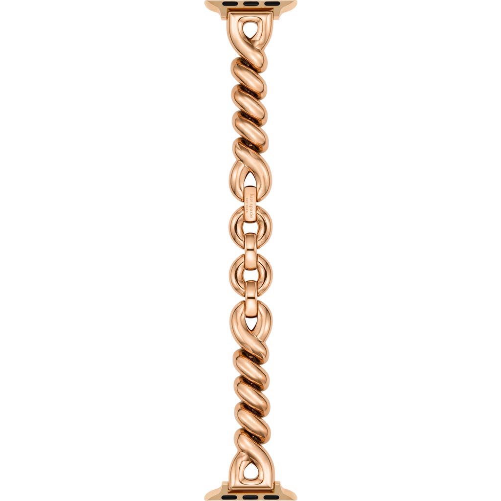 Kate Spade New York Rose Gold-tone Stainless Steel Strap For Apple Watch, 38-45mm In Rose Gold